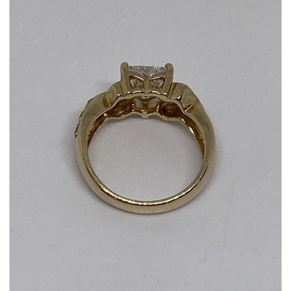 925 STERLING SILVER VERMEIL HEART CZ RING   SIZE- 4.75 - Picture 8 of 8